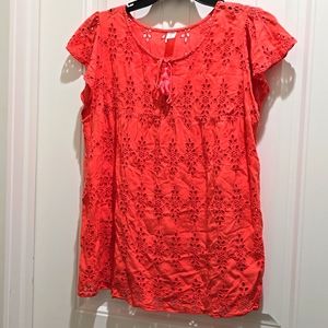 Women's, flutter sleeve top.